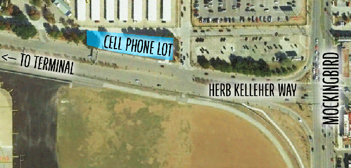 Dallas Love Field Airport Cell Phone Waiting Lot