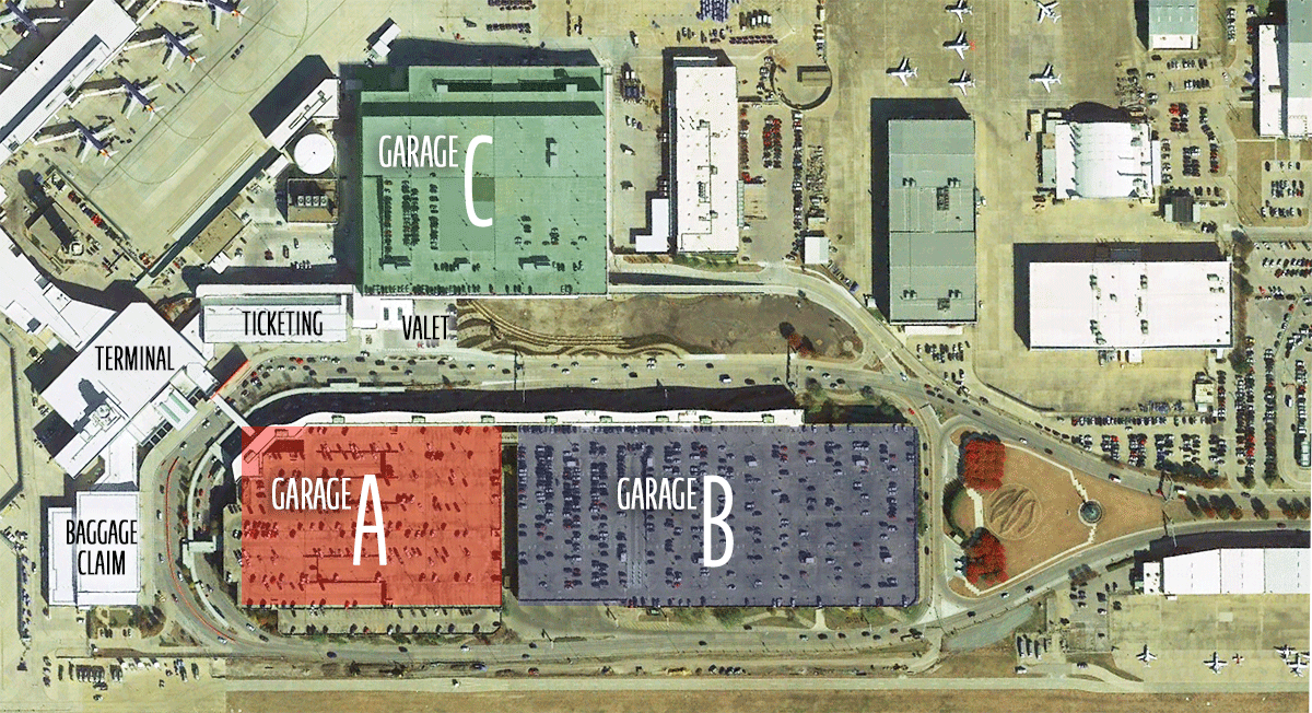 Dallas Love Field Airport Parking Map