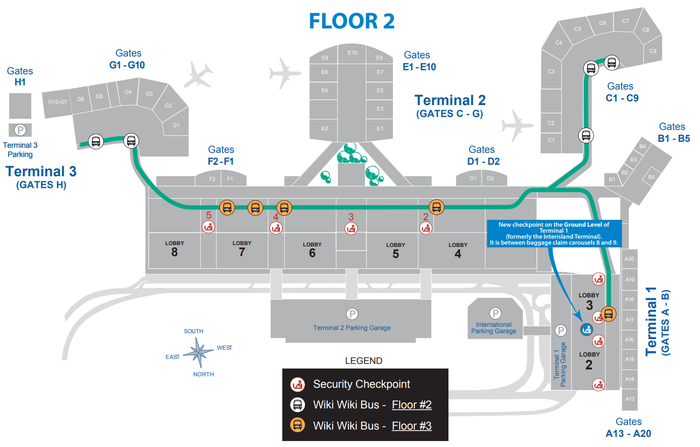 Daniel K. Inouye International Airport Map 1 Daniel K. Inouye International Airport Map Floor 2