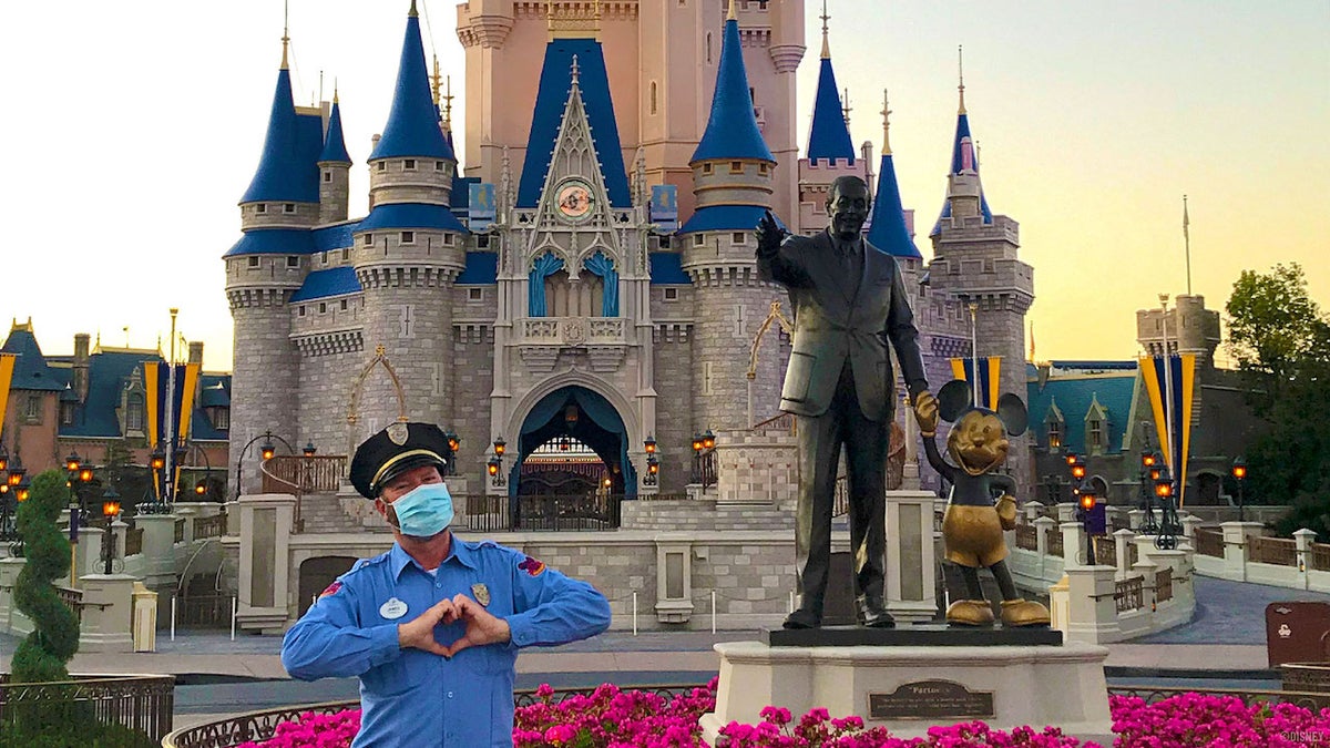 Disneyland Castle Security Guard with a Mask