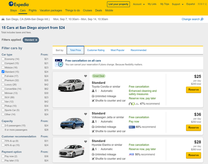 Expedia Car Rental