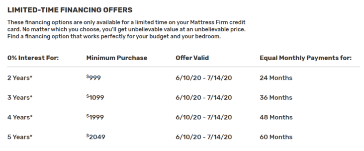 mattress firm home card