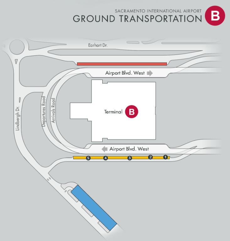 Sacramento International Airport Terminal B Ground Transportation