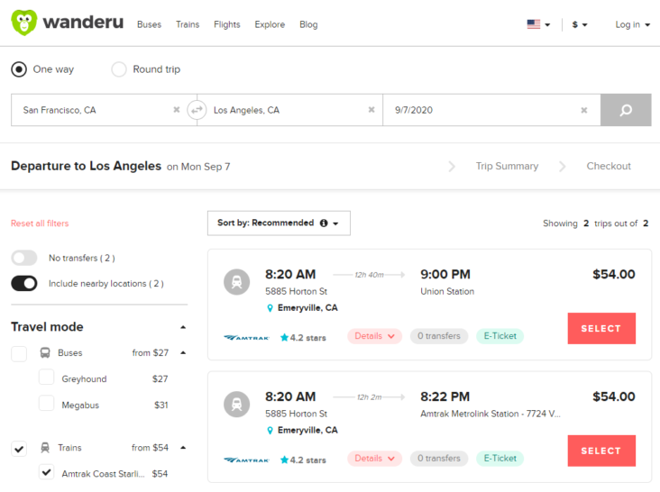 wanderu baggage policy