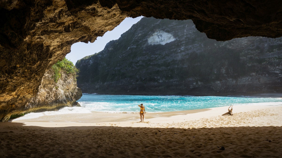 Cave Beach in Indonesia