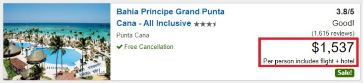Expedia Bundle Save Bahia Principe