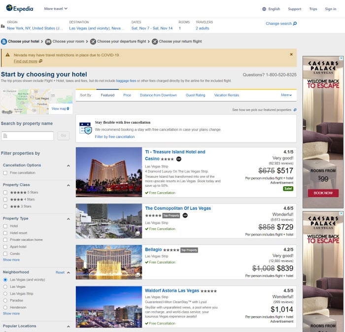 Expedia Las Vegas Packages