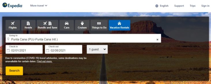 Expedia vacation rentals