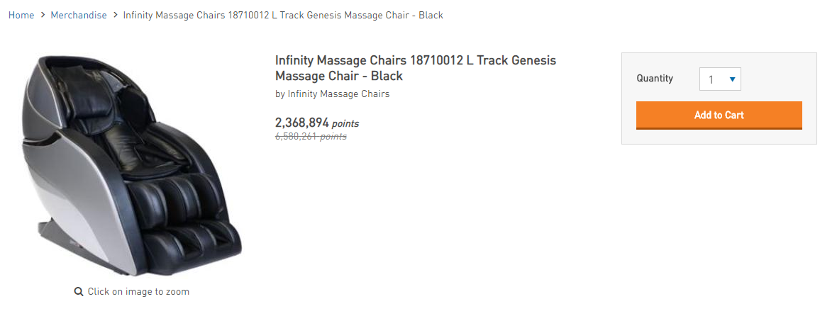 Infinity Massage Chair PNC Points Infinity Massage Chair PNC Points 1
