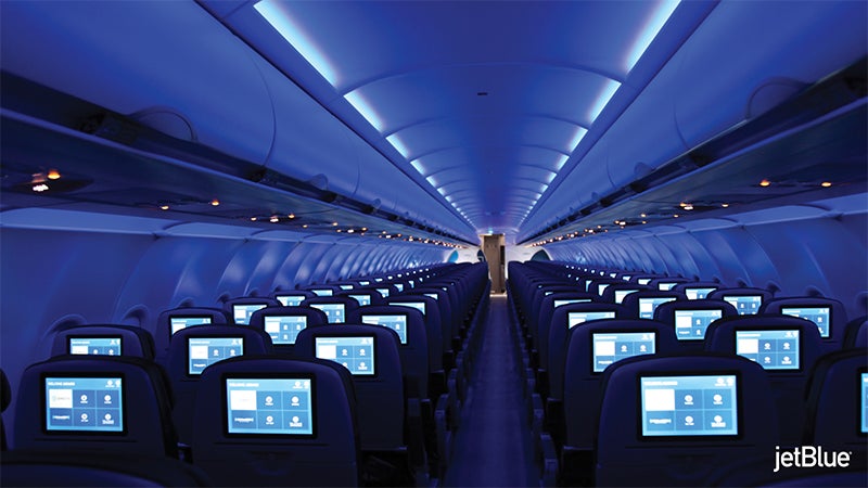 Jetblue Airbus A320 cabin Jetblue Airbus A320 cabin