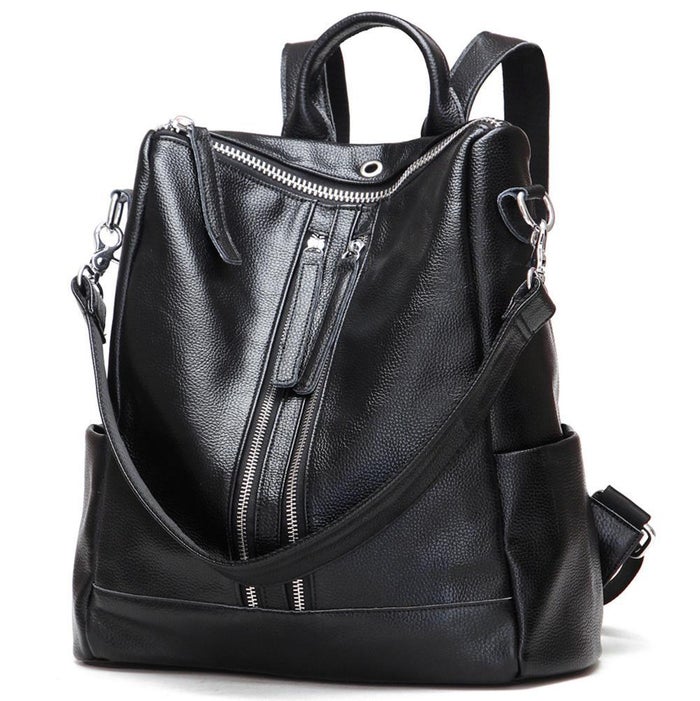 Modoker Convertible Leather Backpack Purse for Women