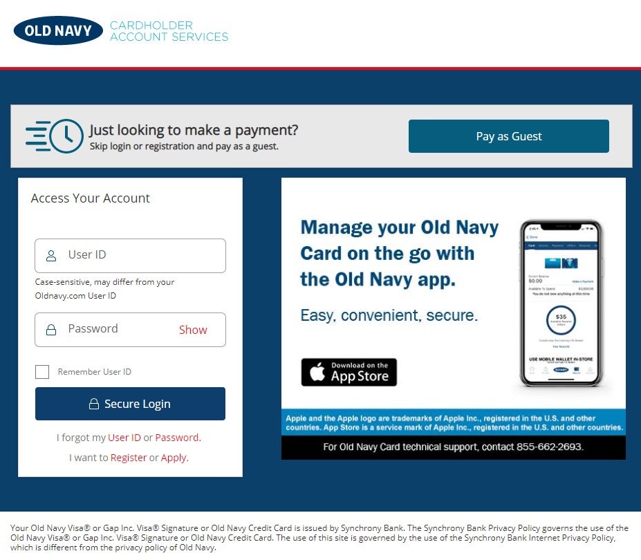 Old Navy Credit Cards Rewards Program Worth It 2023   Old Navy Synchrony Log In 