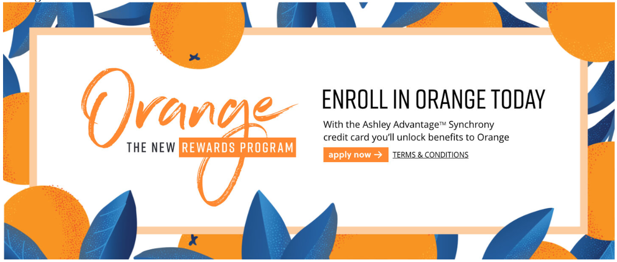 Orange Rewards Ashley HomeStore
