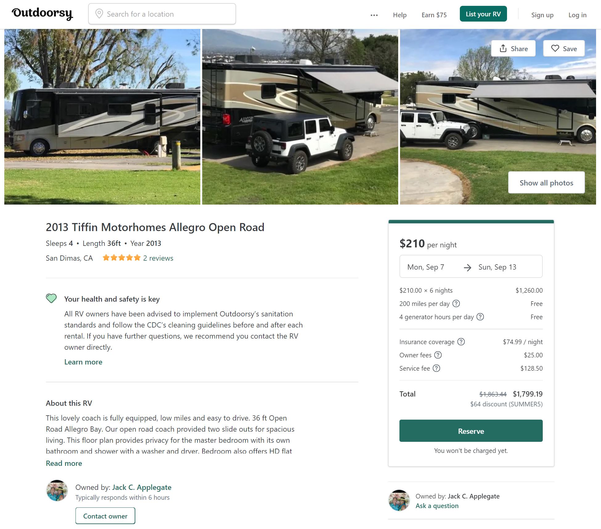 Outdoorsy RV Rental Marketplace - The Ultimate Guide [2020]