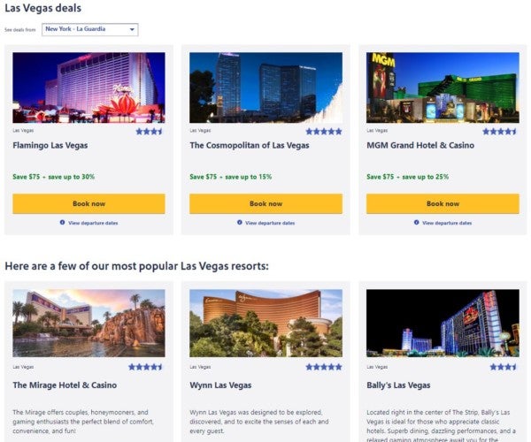 southwest vacation packages las vegas