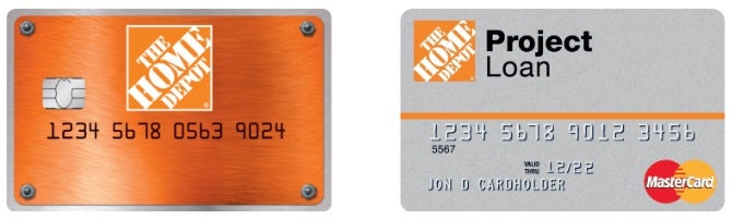The Home Depot personal credit cards