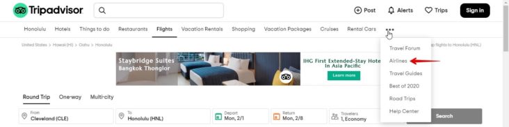 TripAdvisor airlines