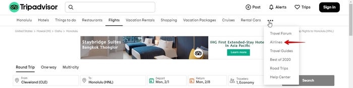 TripAdvisor airlines