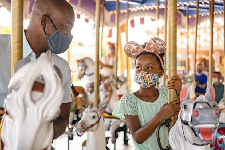 Walt Disney World Magic Kingdom Carousel Physical Distance Mask Walt Disney World Magic Kingdom Carousel Physical Distance Mask