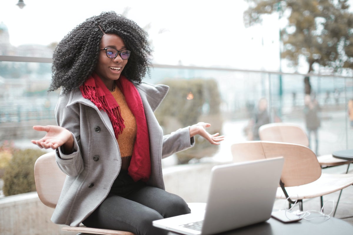 Woman on a Video Call