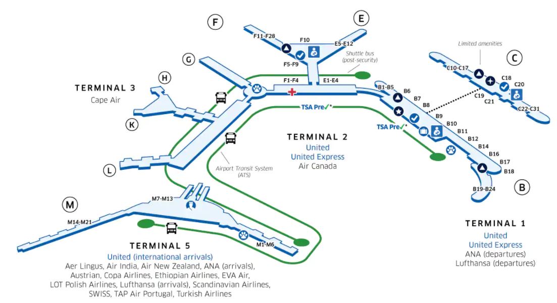 Chicago O'Hare International Airport map