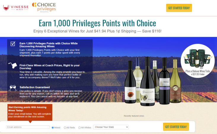 Choice Privileges Vinesse American Cellars Wine Club Choice Privileges Vinesse American Cellars Wine Club