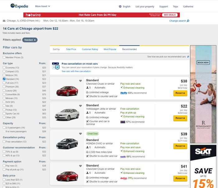 Expedia Car Rental