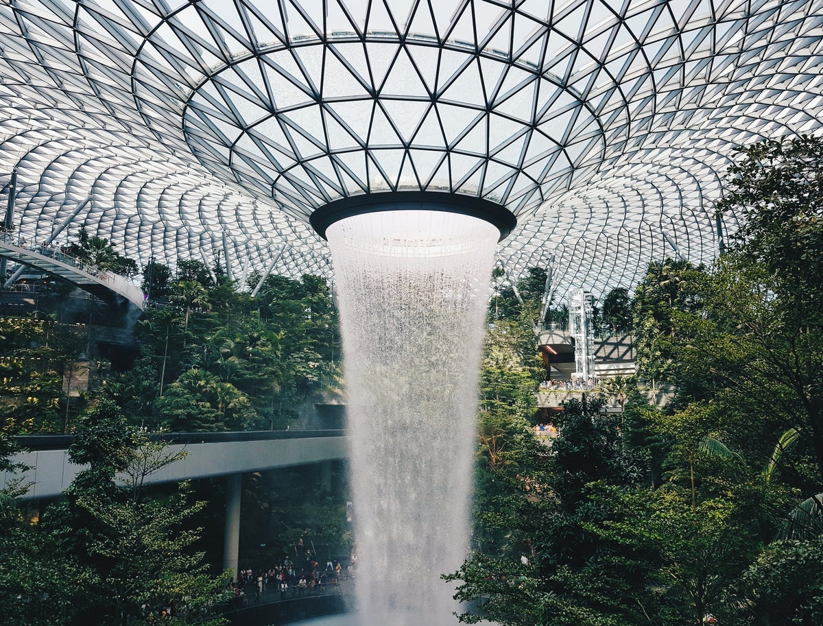 Jewel Changi Airports Rain Vortex