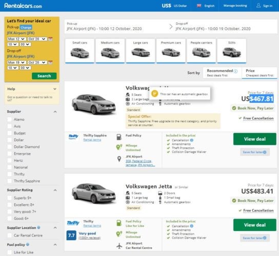 How to Book Cheap Car Rentals in New York City [2021]