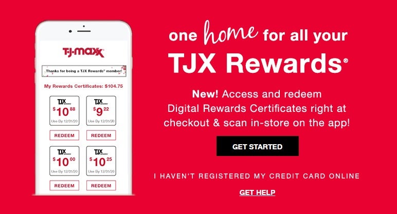 TJX Rewards app