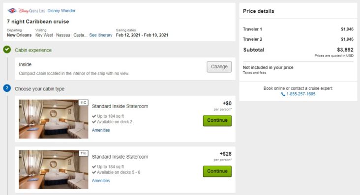 Travelocity cruise select cabin type Travelocity cruise select cabin type