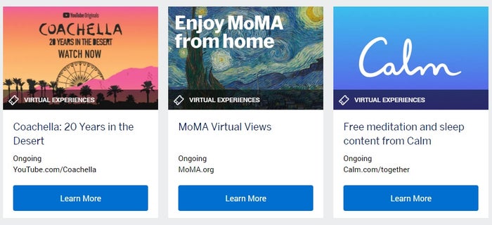 Amex Virtual Experiences