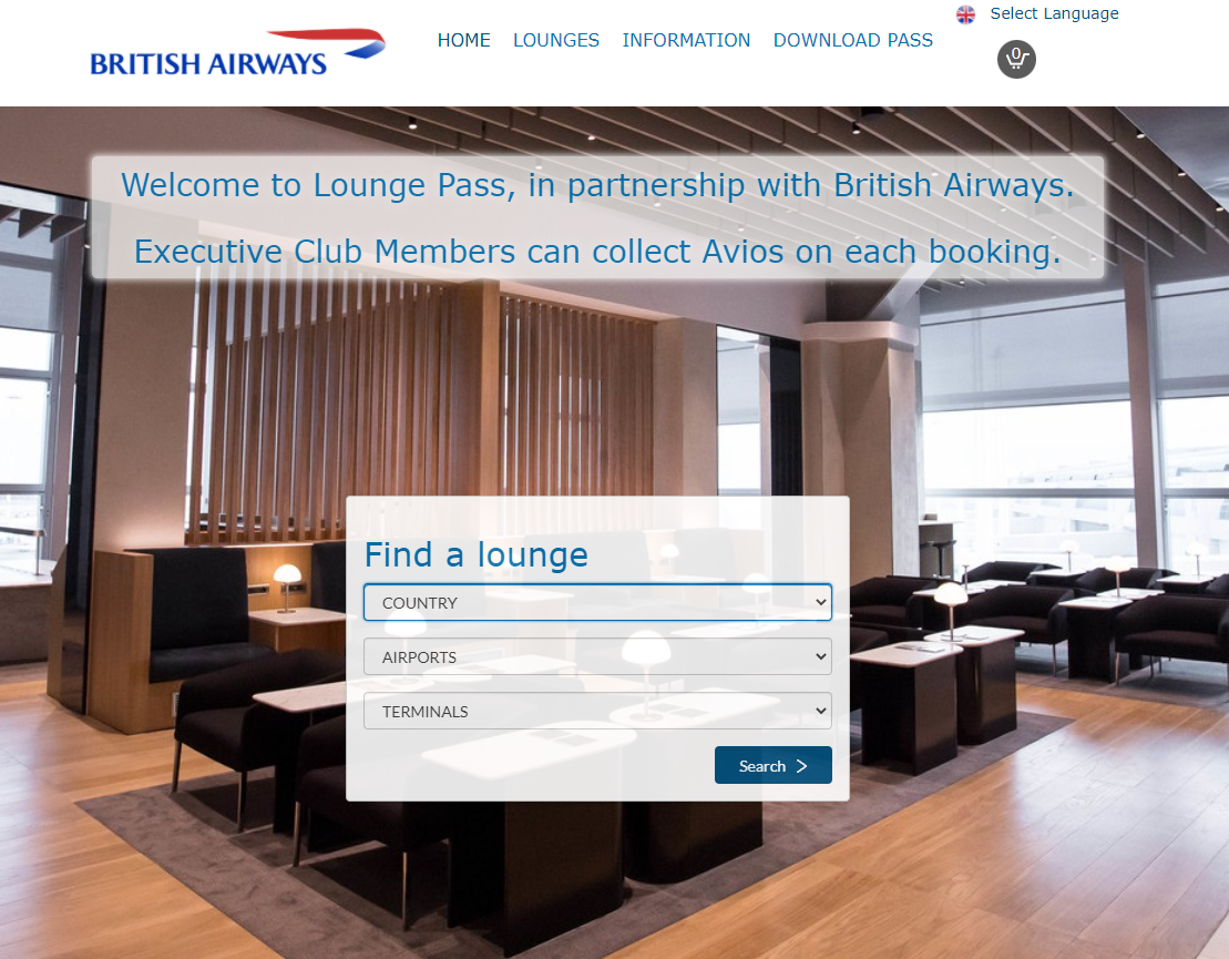British Airways Lounge Pass