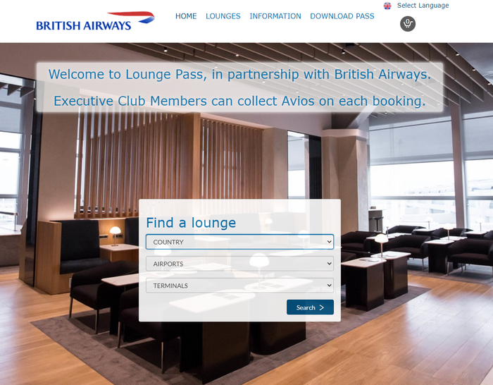 British Airways Lounge Pass British Airways Lounge Pass