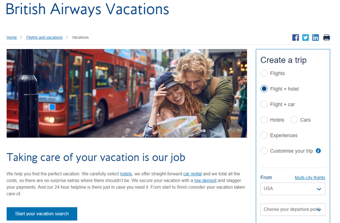 British Airways Vacations British Airways Vacations