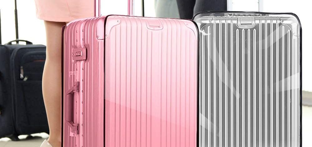 Pink, M Travelkin Luggage Cover Washable Suitcase Protector Anti-scratch Suitcase cover Fits 18-32 Inch Luggage 