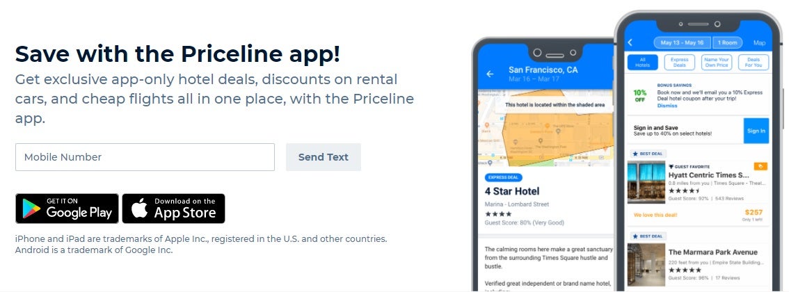 priceline cruises app