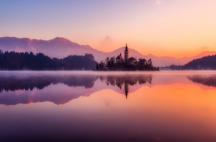Lake Bled Slovenia Church Lake Bled Slovenia Church
