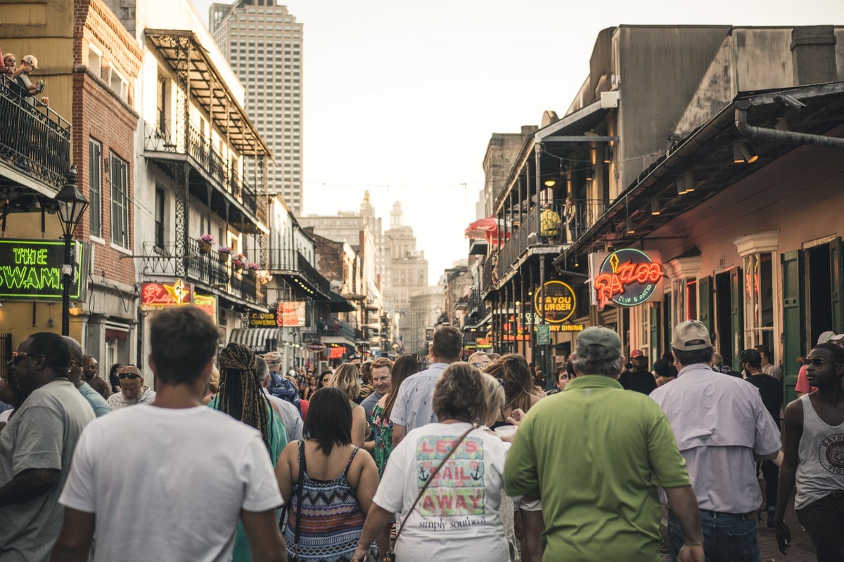 New Orleans Bourbon Street Crowds