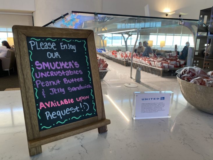 United Club EWR Peanut butter jelly United Club EWR Peanut butter jelly