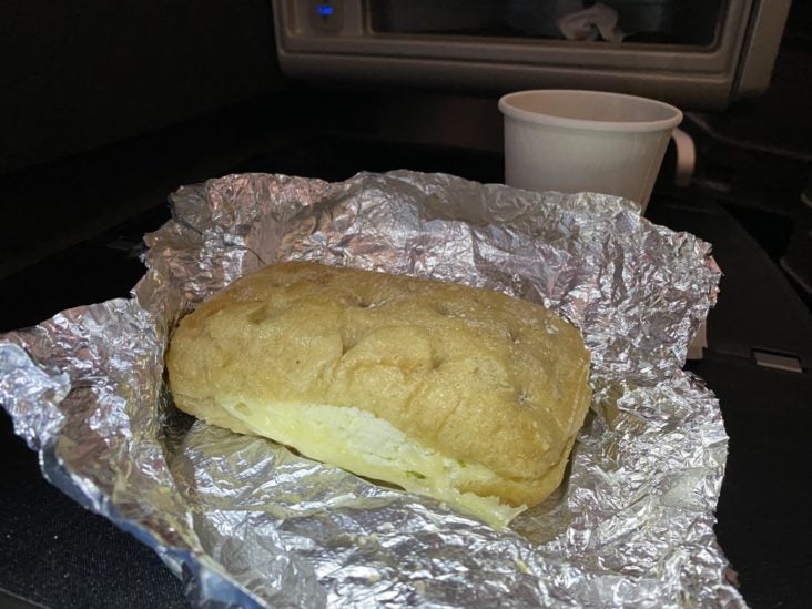 United Polaris Internatinal Breakfast sandwich during coronavirus United Polaris Internatinal Breakfast sandwich during coronavirus