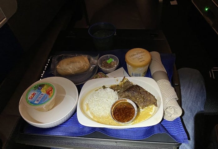 United Polaris dinner tray