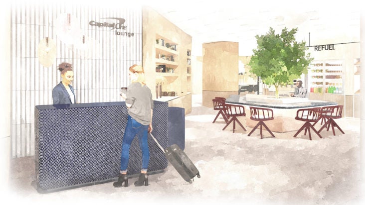 Capital One Lounge rendering Capital One Lounge rendering