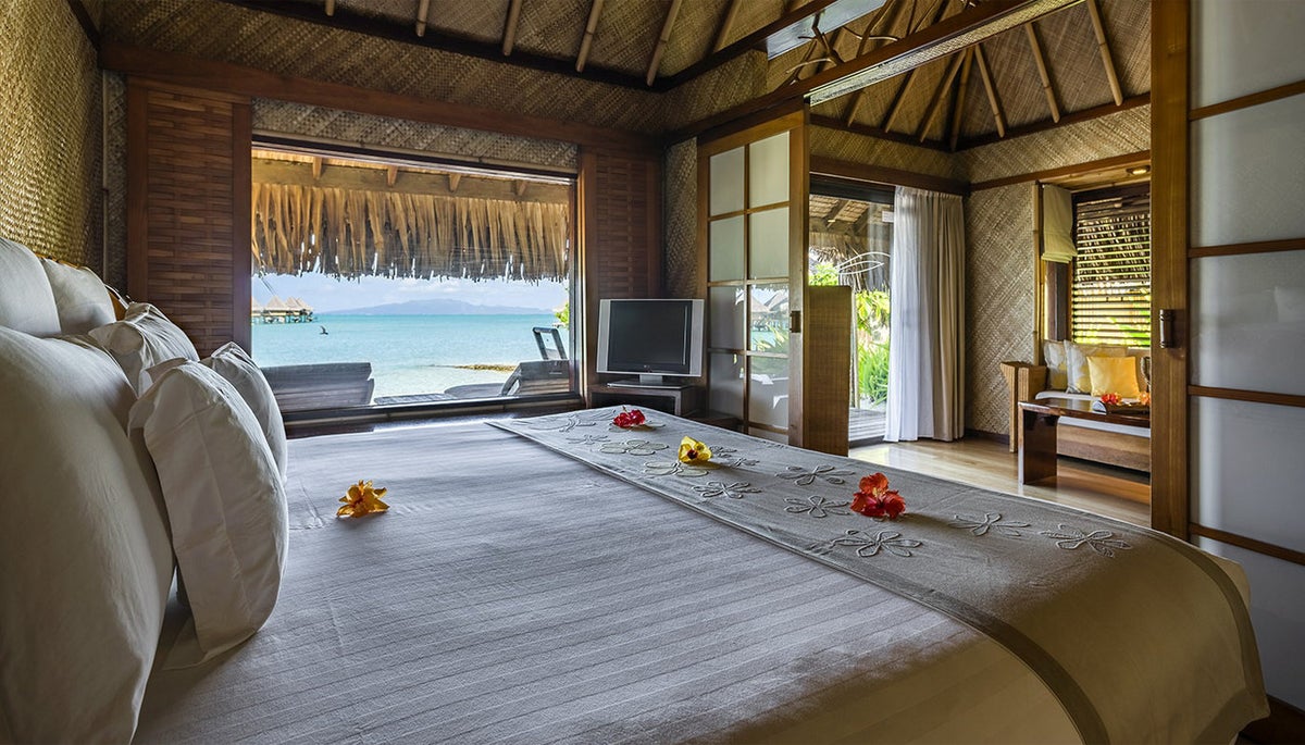 InterContinental Le Moana Bora Bora beach bungalow bedroom