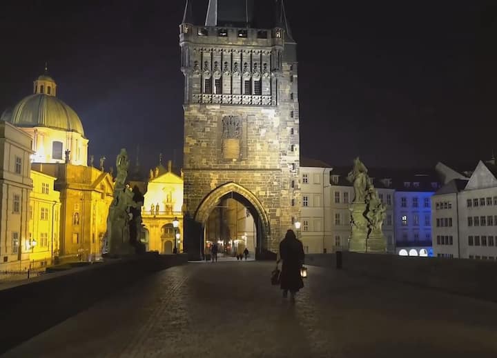 Plague Doctor Explores Prague Online Airbnb Experience