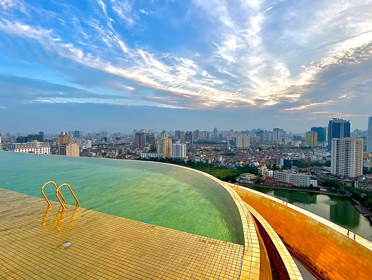 Rooftop pool at Dolce by Wyndham Hanoi Golden Lake