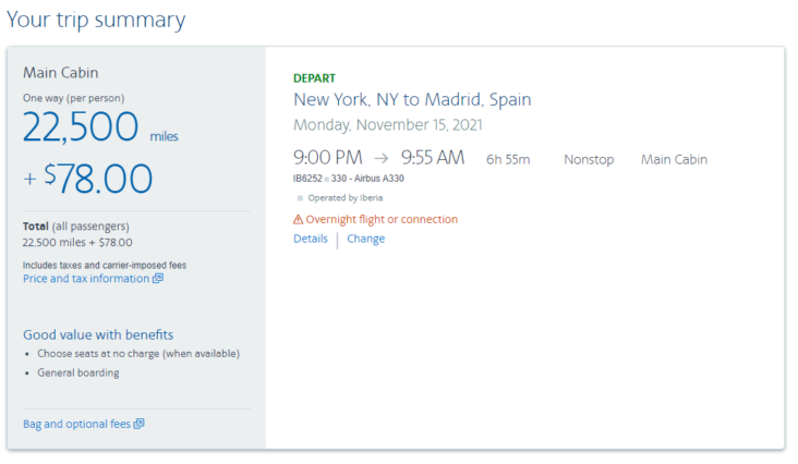 AAdvantage JFK MAD AAdvantage JFK MAD