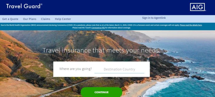 travel guard insurance agent login