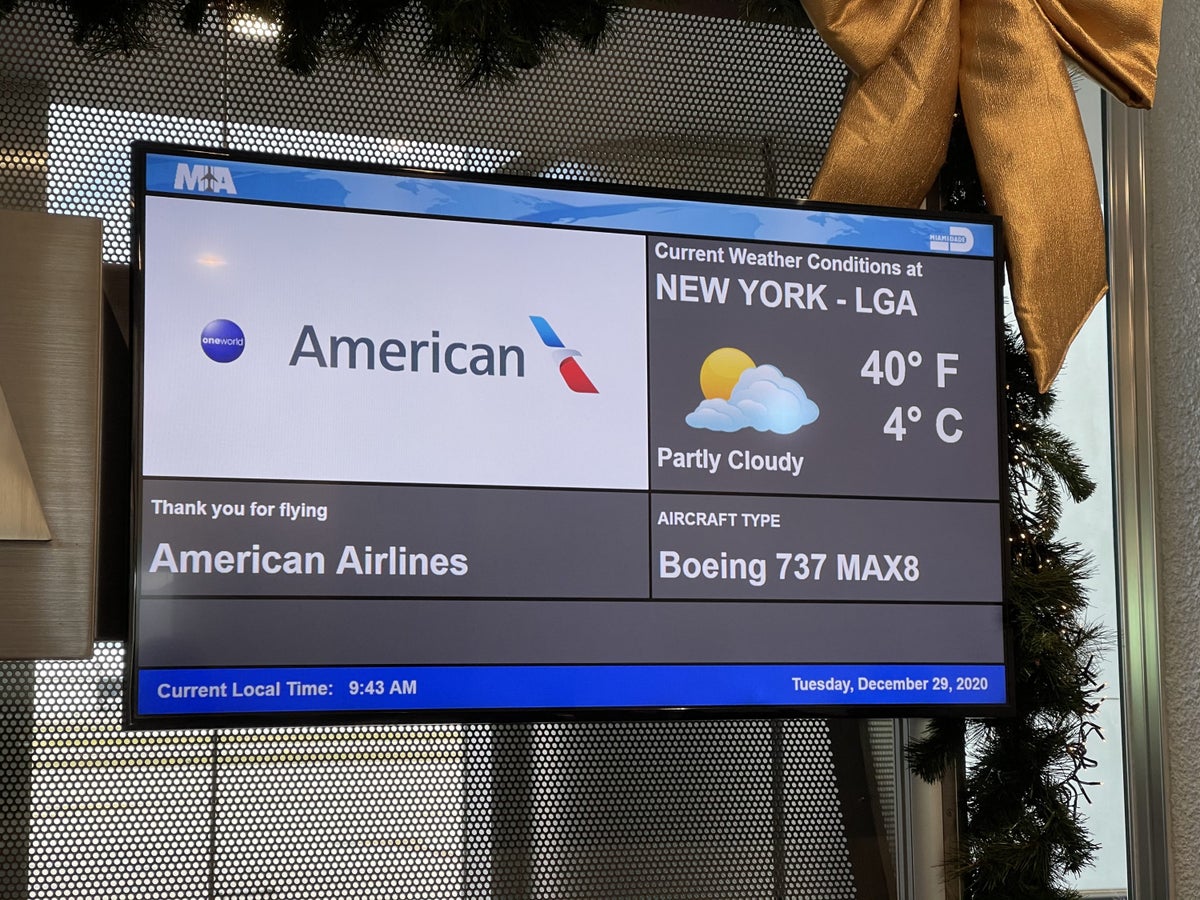 American Airlines 737 MAX Flight DIsplay