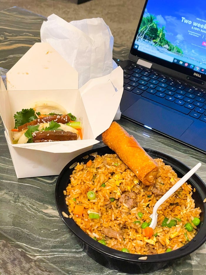 C. Baldwin Curio Collection Hilton Hotel in Houston Texas Chinese takeout